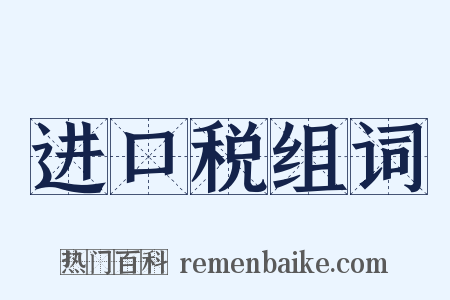 进口税组词是什么意思的图片